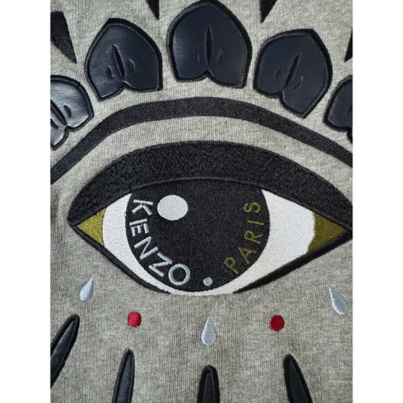 Kenzo Paris All Seeing Eye Gray Heather Cotton Slim Sweatshirt - Picture 4 of 7